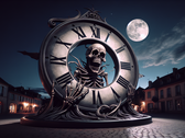 L'orologio della morte dello YouTuber Vsauce mostra il tempo rimanente fino alla morte ed è progettato per ricordare agli utenti la transitorietà della vita. (Fonte immagine: DallE3)